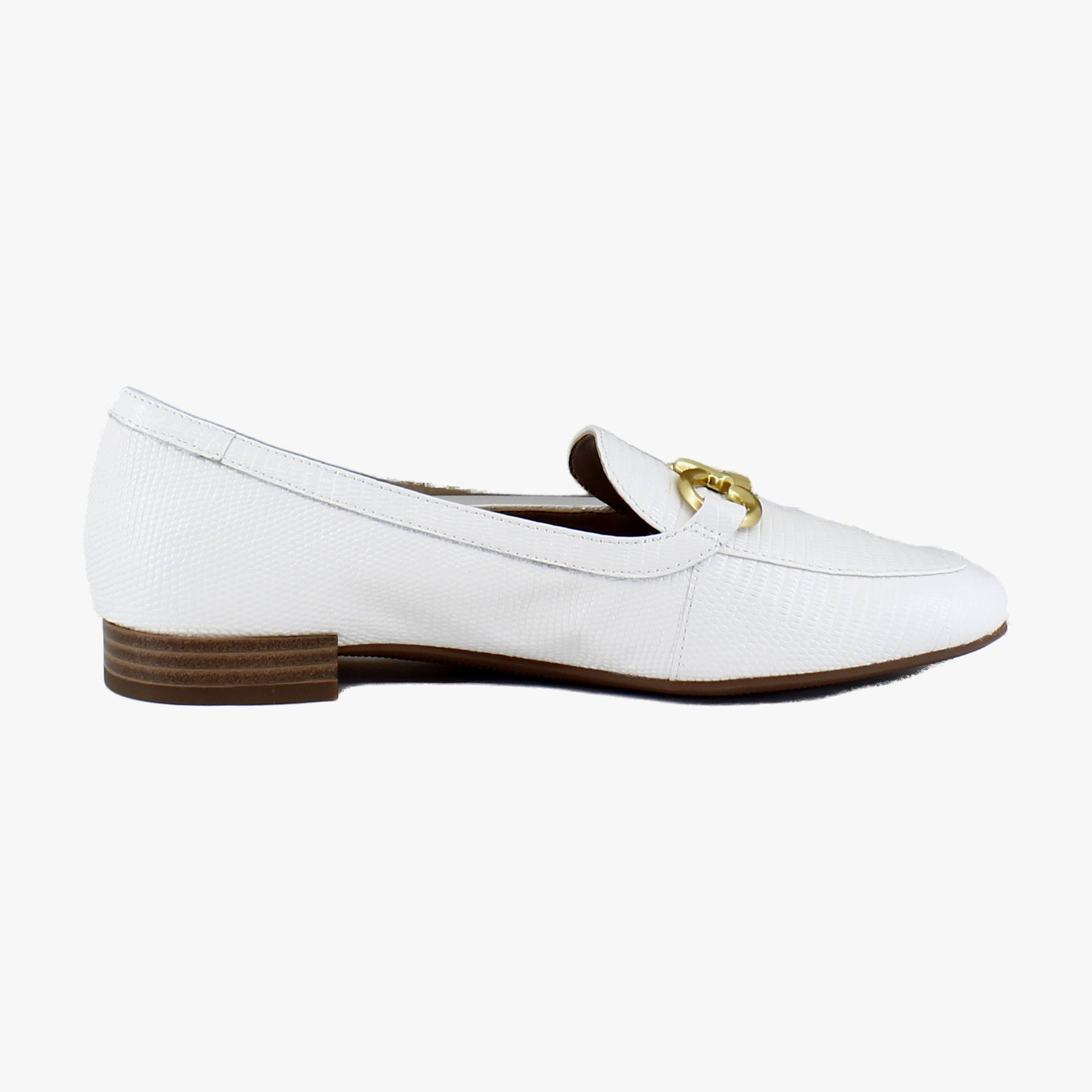 Warm White Lizard Leather