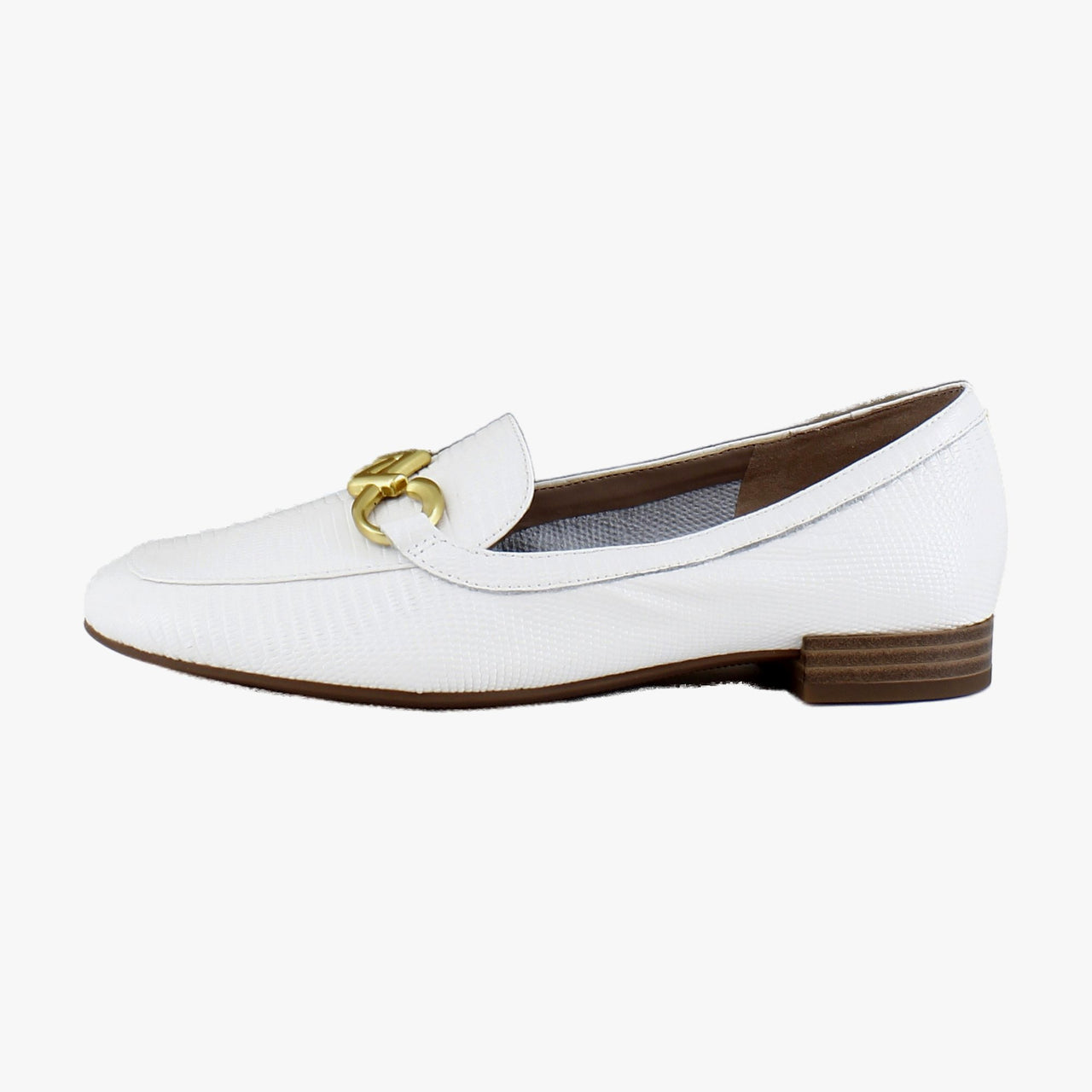 Warm White Lizard Leather