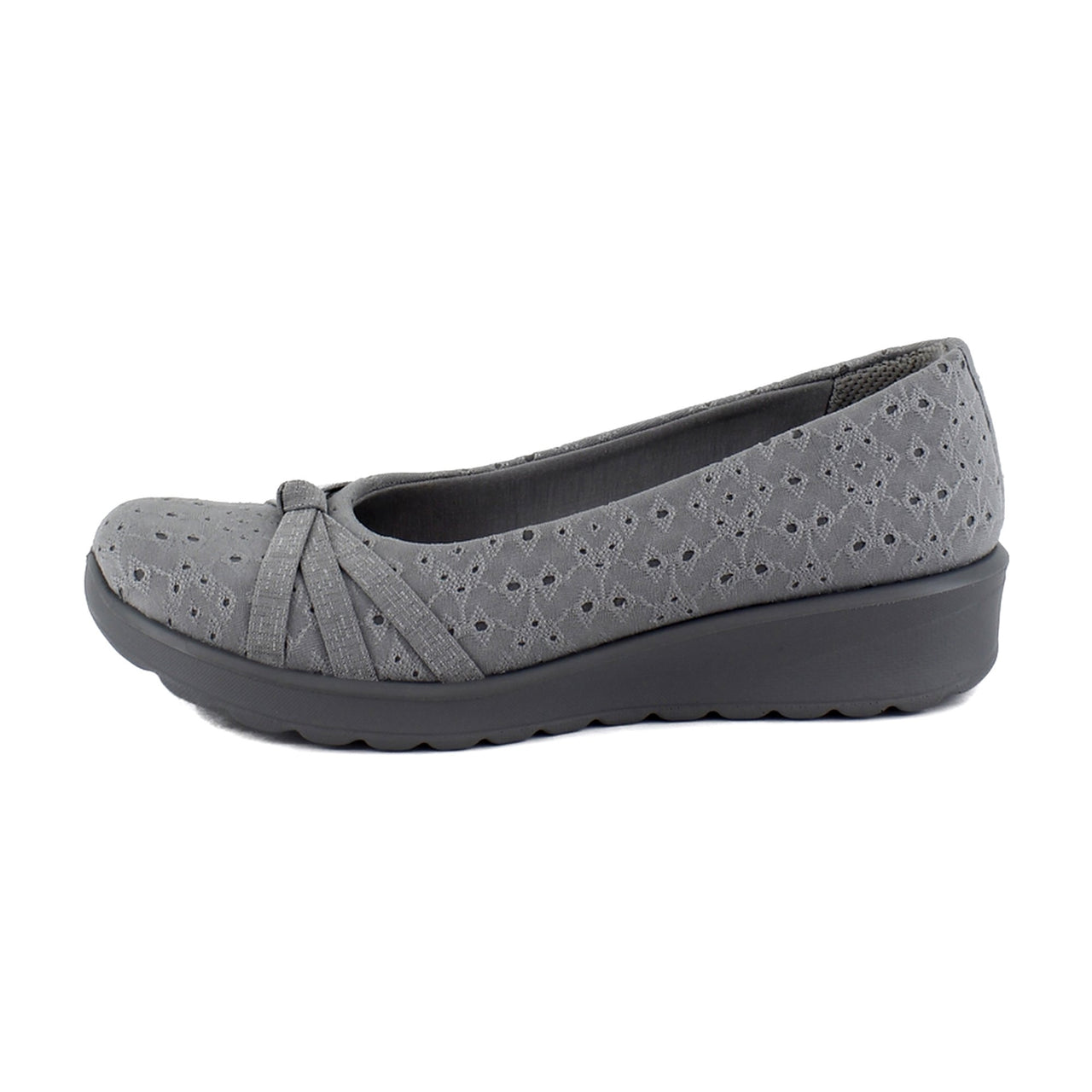 Grey Floral Dot Fabric