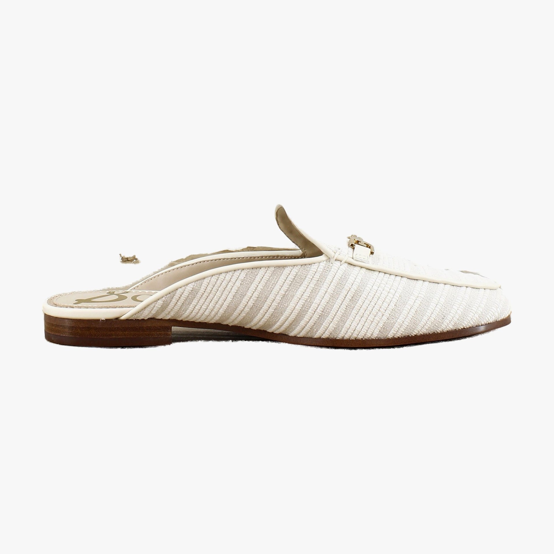 White/Natural Striped Linen