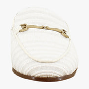 White/Natural Striped Linen