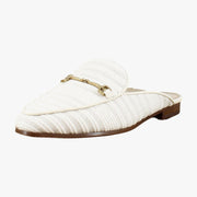 White/Natural Striped Linen