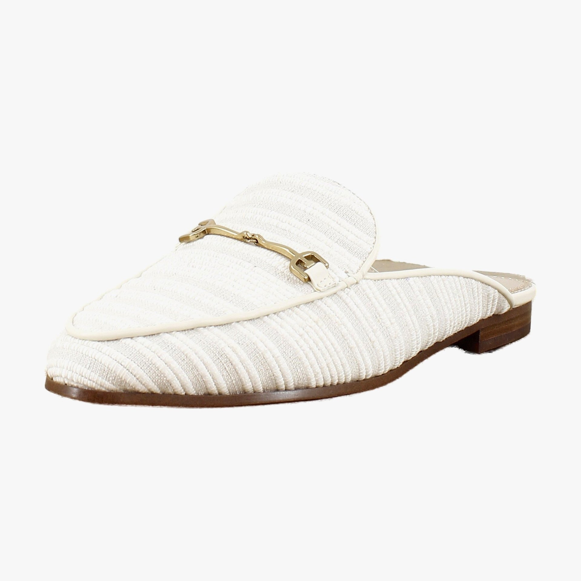 White/Natural Striped Linen