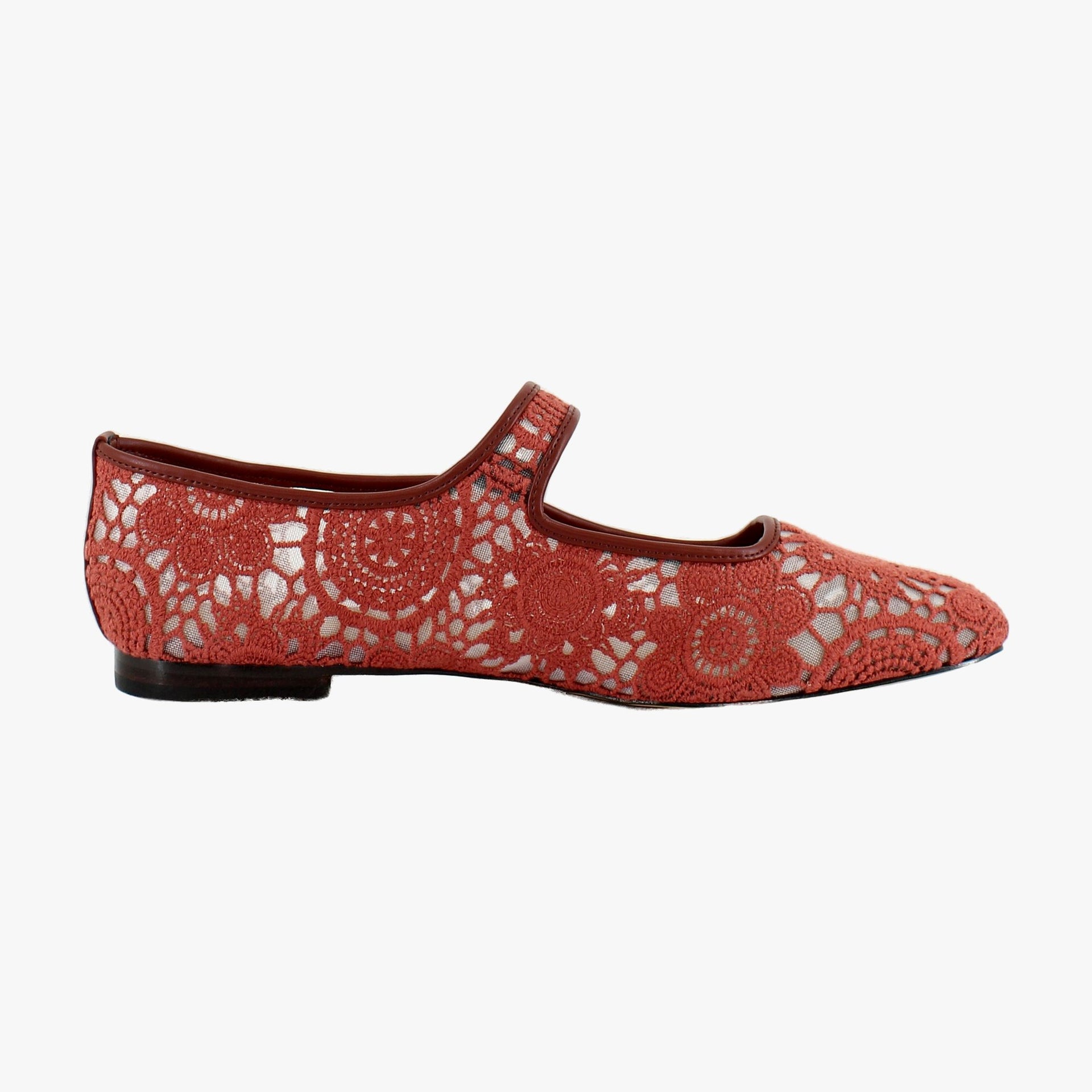 Warm Sienna Floral Crochet