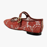 Warm Sienna Floral Crochet