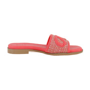 Sunset Coral Pink Woven Leather