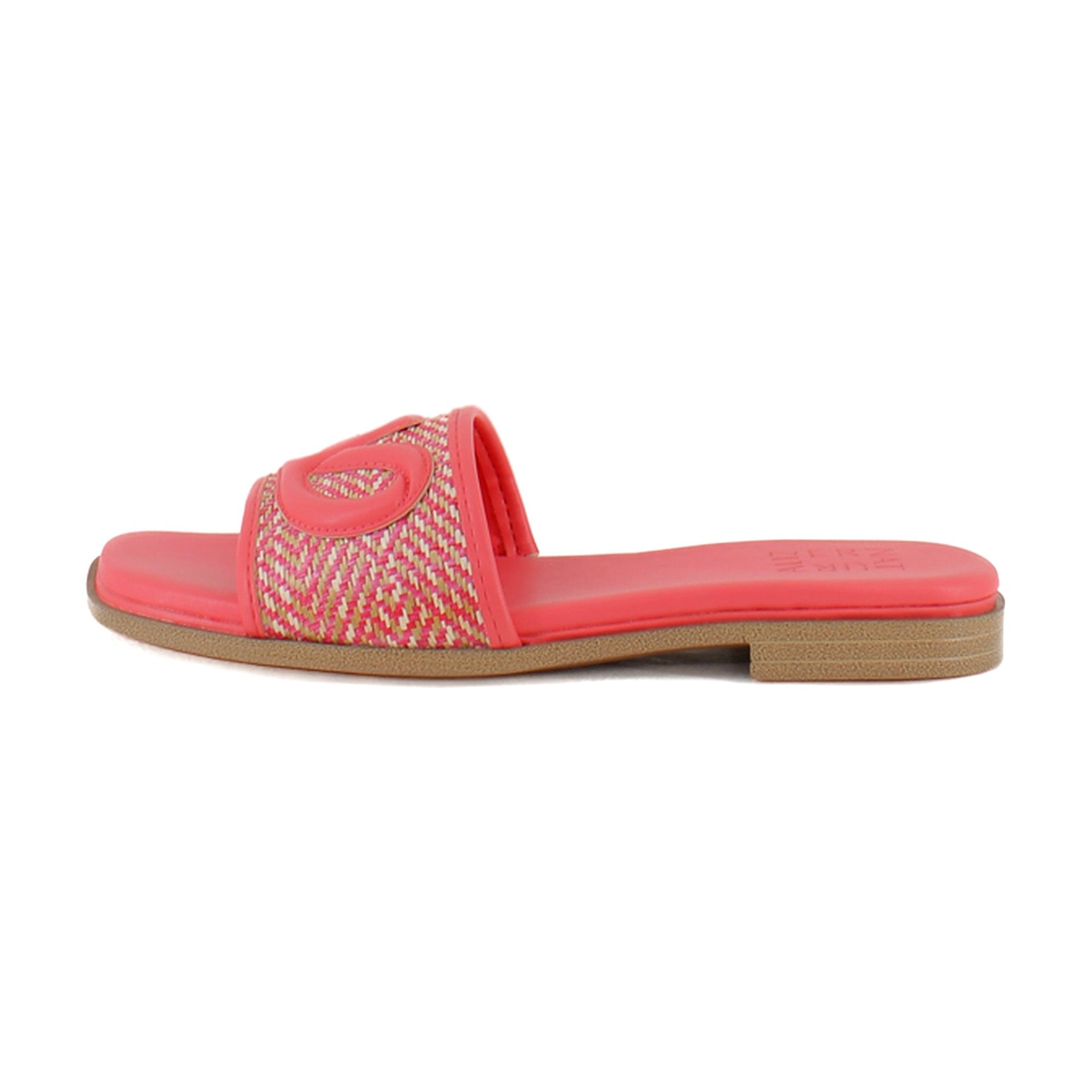 Sunset Coral Pink Woven Leather