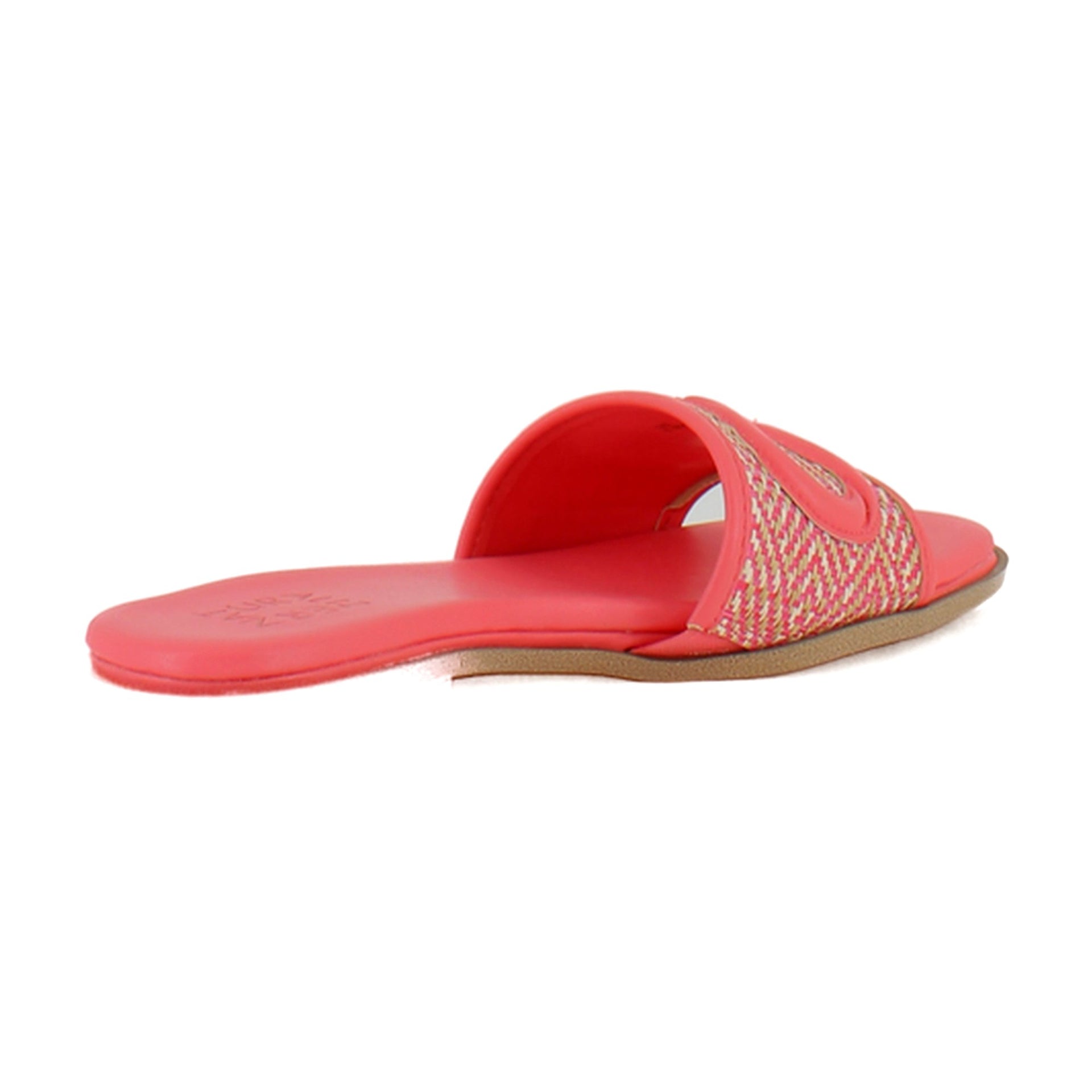 Sunset Coral Pink Woven Leather