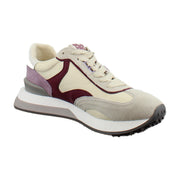 Ivory/Red Nylon/Suede