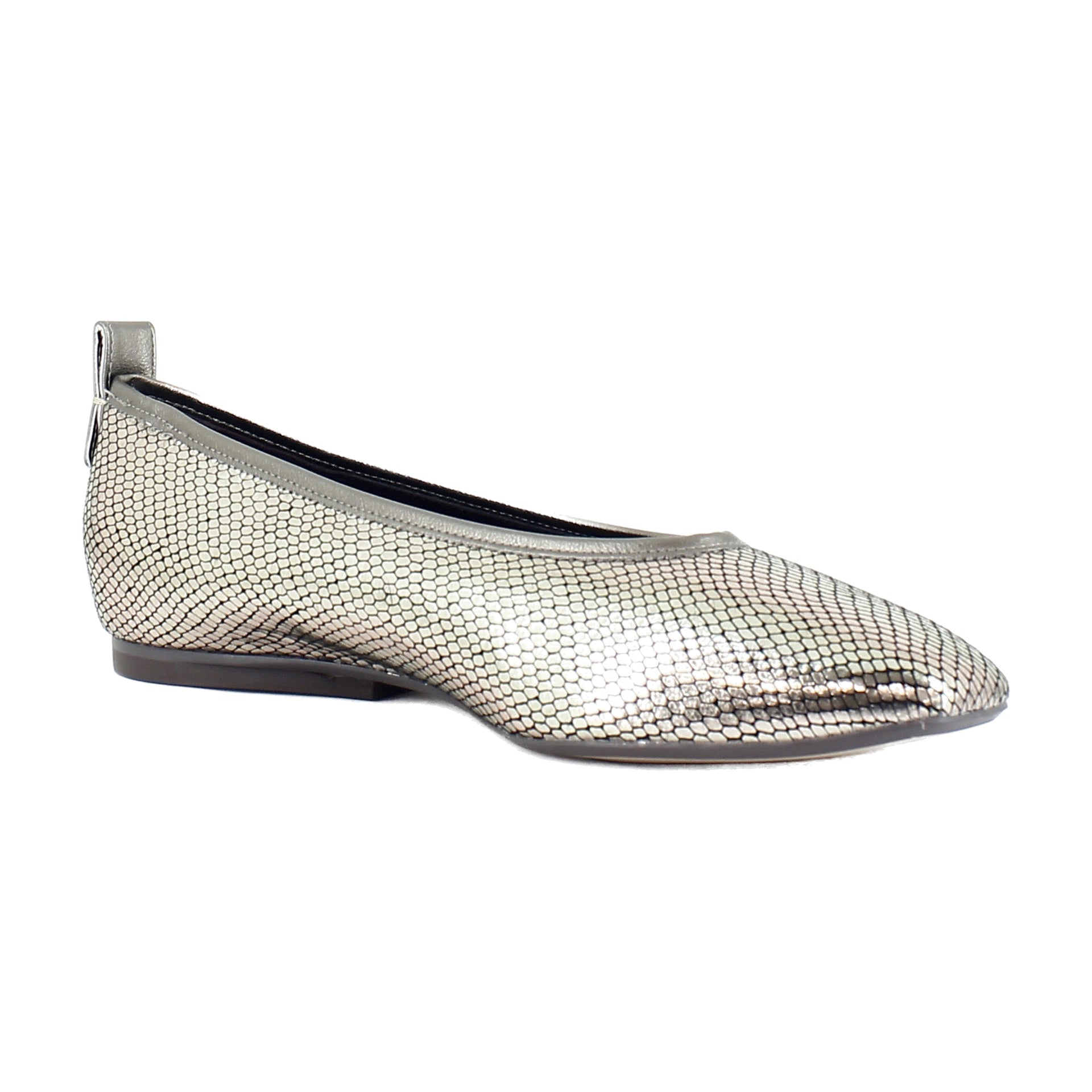 Pewter Silver Snake Leather