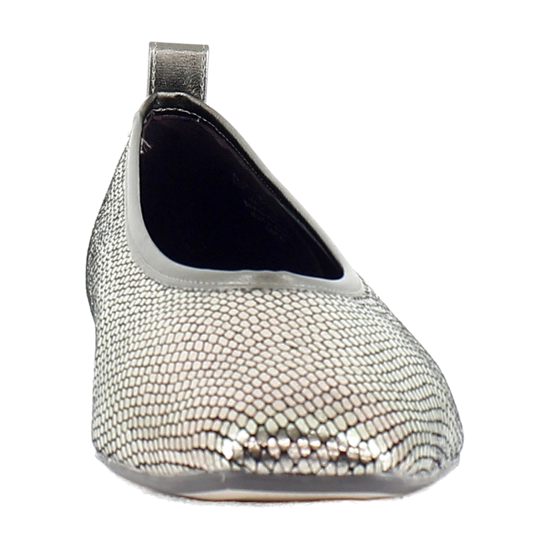 Pewter Silver Snake Leather