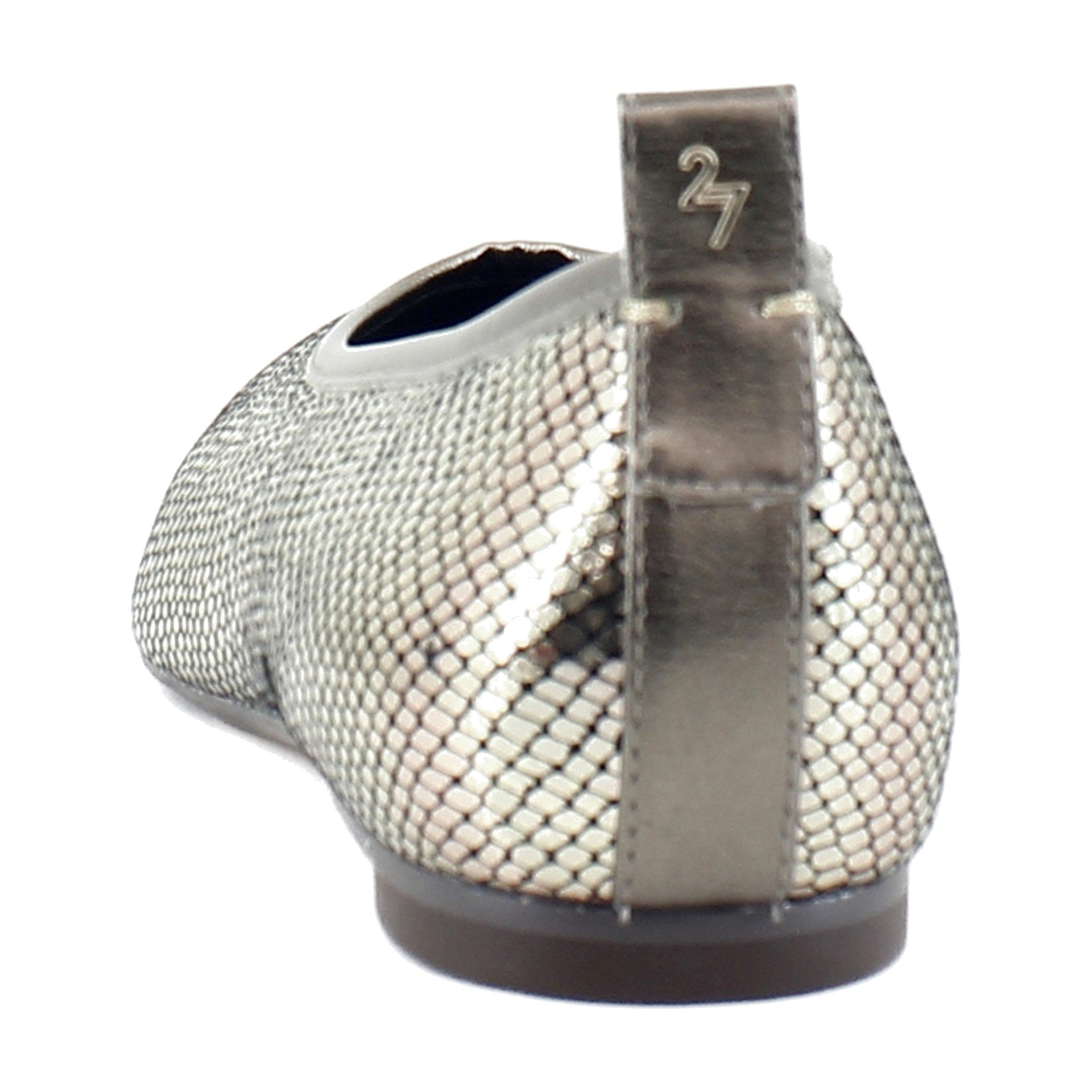 Pewter Silver Snake Leather