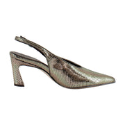 Pewter Snake Print Leather