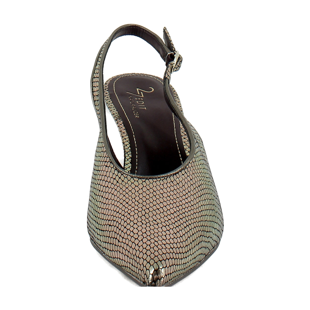 Pewter Snake Print Leather