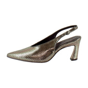 Pewter Snake Print Leather