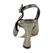 Pewter Snake Print Leather
