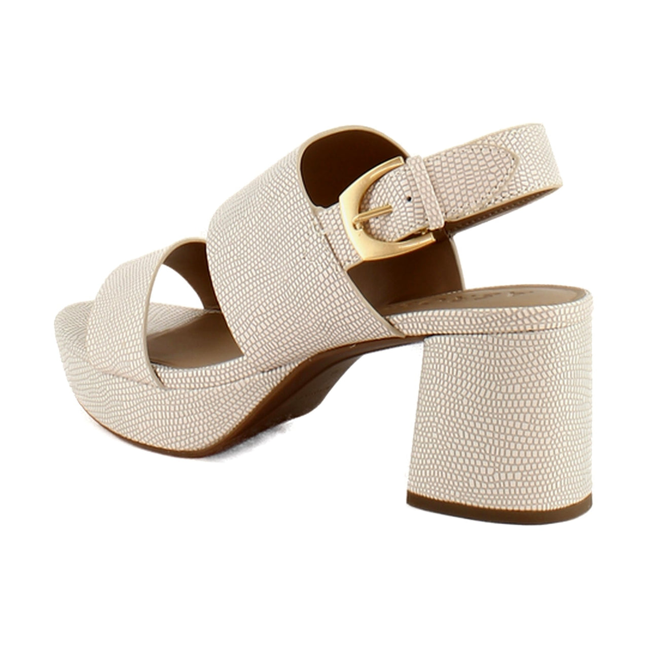 Light Stone Lizard Embossed Faux Leather