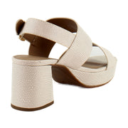 Light Stone Lizard Embossed Faux Leather