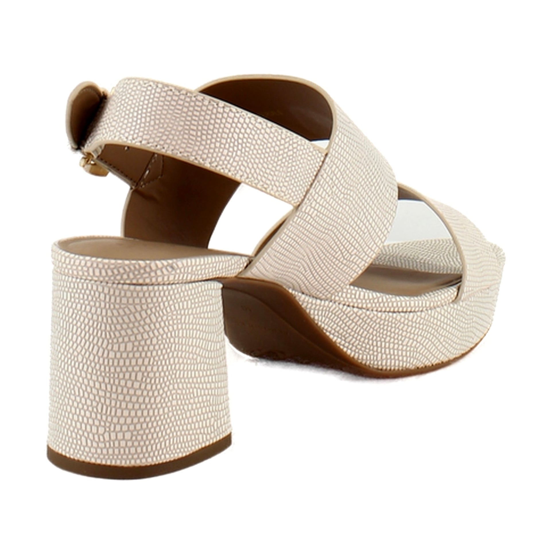 Light Stone Lizard Embossed Faux Leather