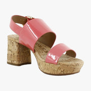 Coral Patent Faux Leather