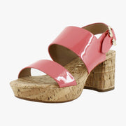 Coral Patent Faux Leather