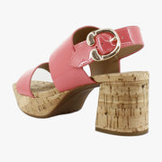 Coral Patent Faux Leather