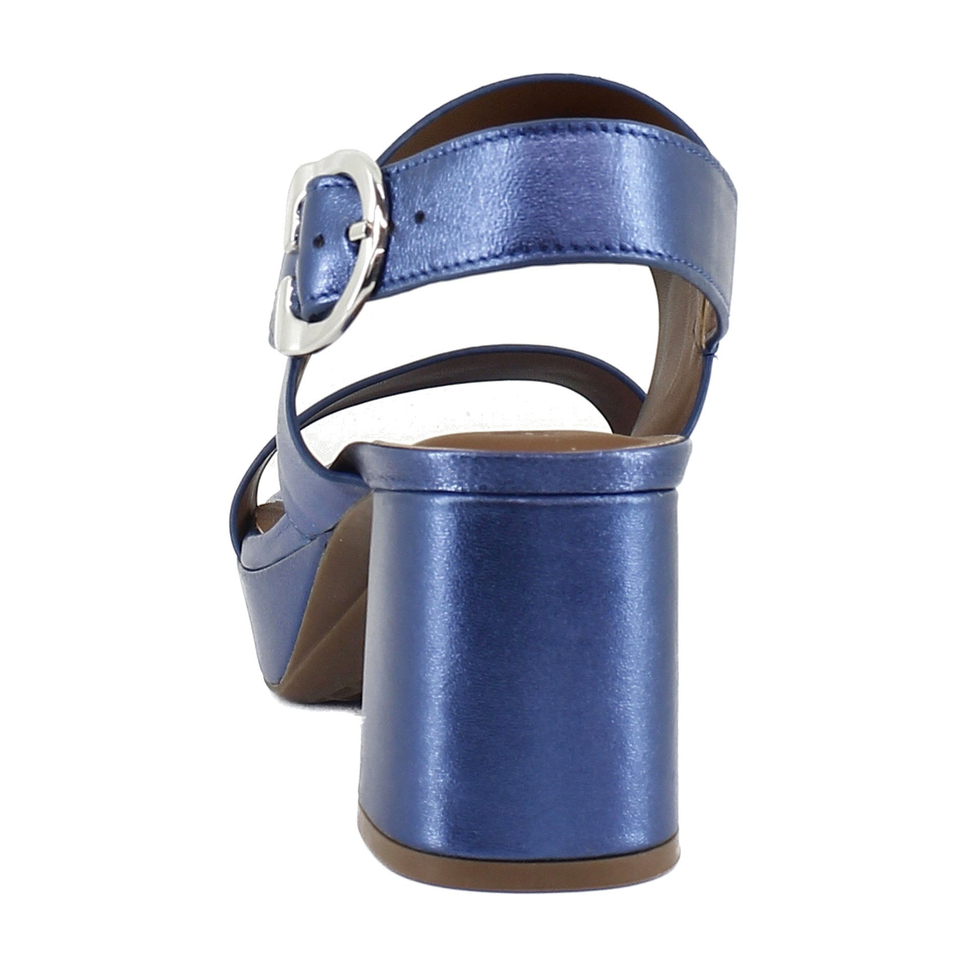 Blue Metallic Leather