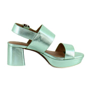 Mint Metallic Leather