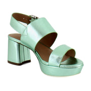 Mint Metallic Leather