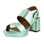 Mint Metallic Leather