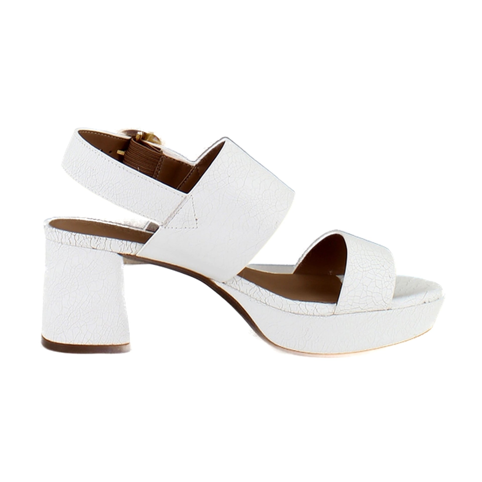 White Crackled Leather