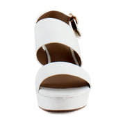 White Crackled Leather