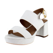 White Crackled Leather