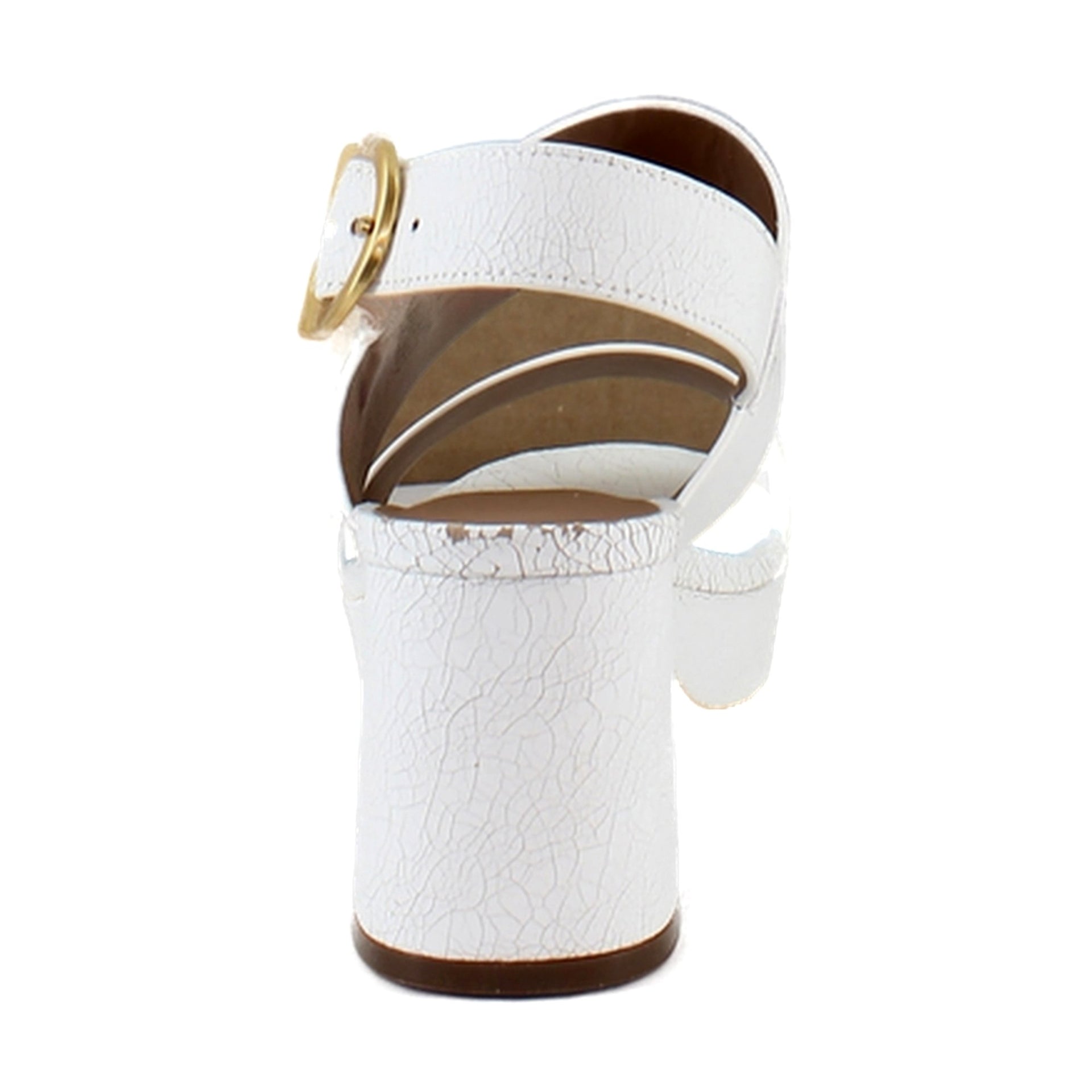 White Crackled Leather