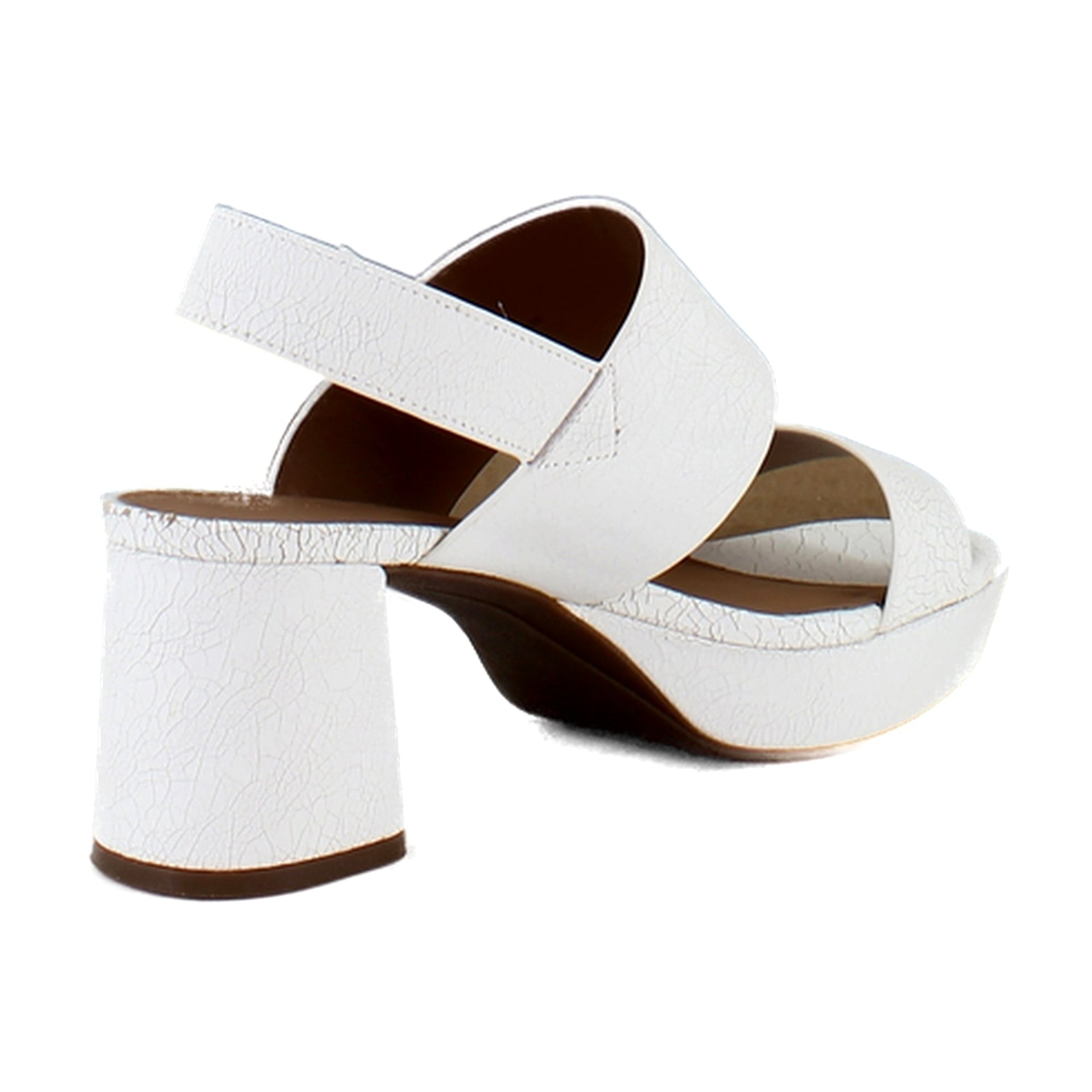 White Crackled Leather