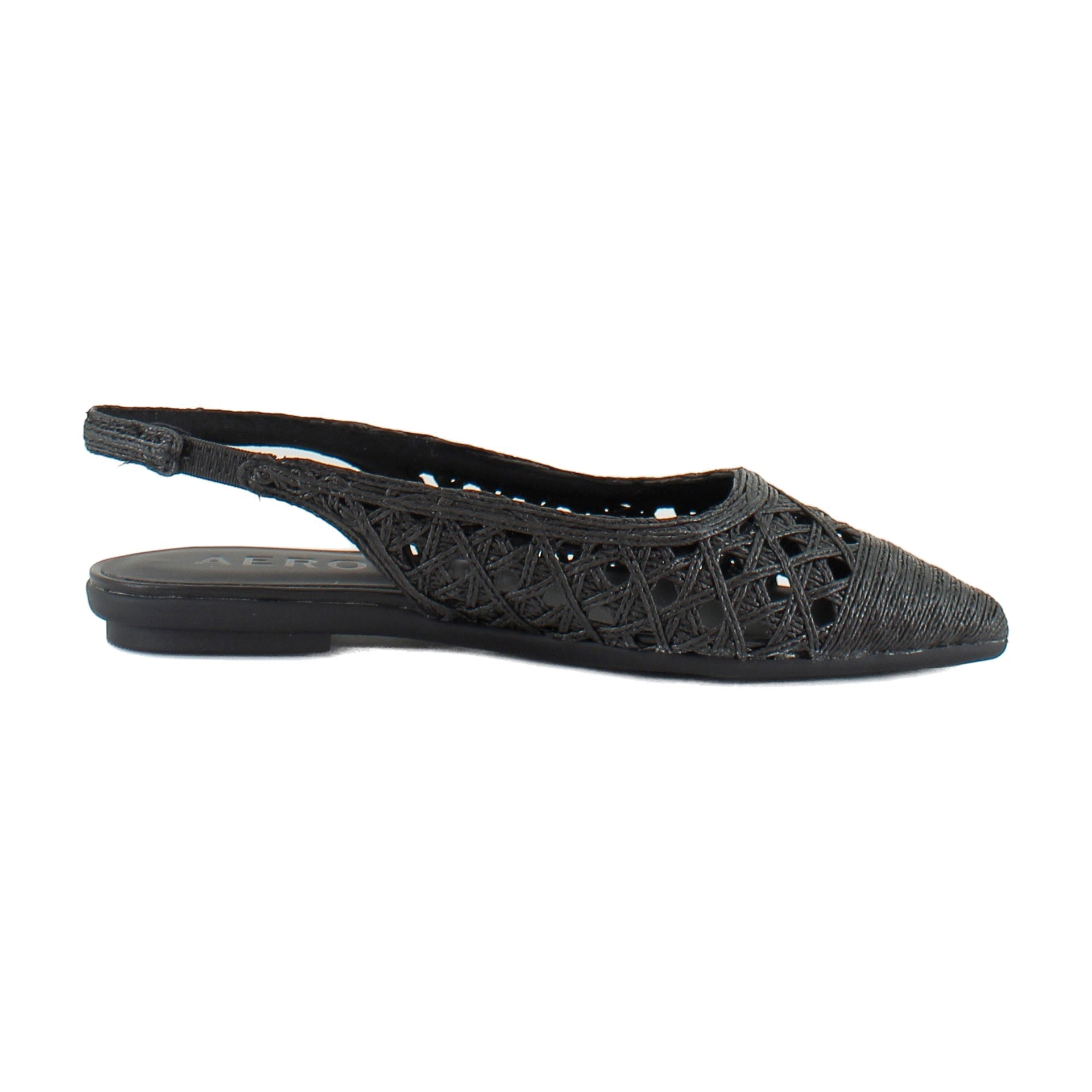 Black Embroidered Raffia