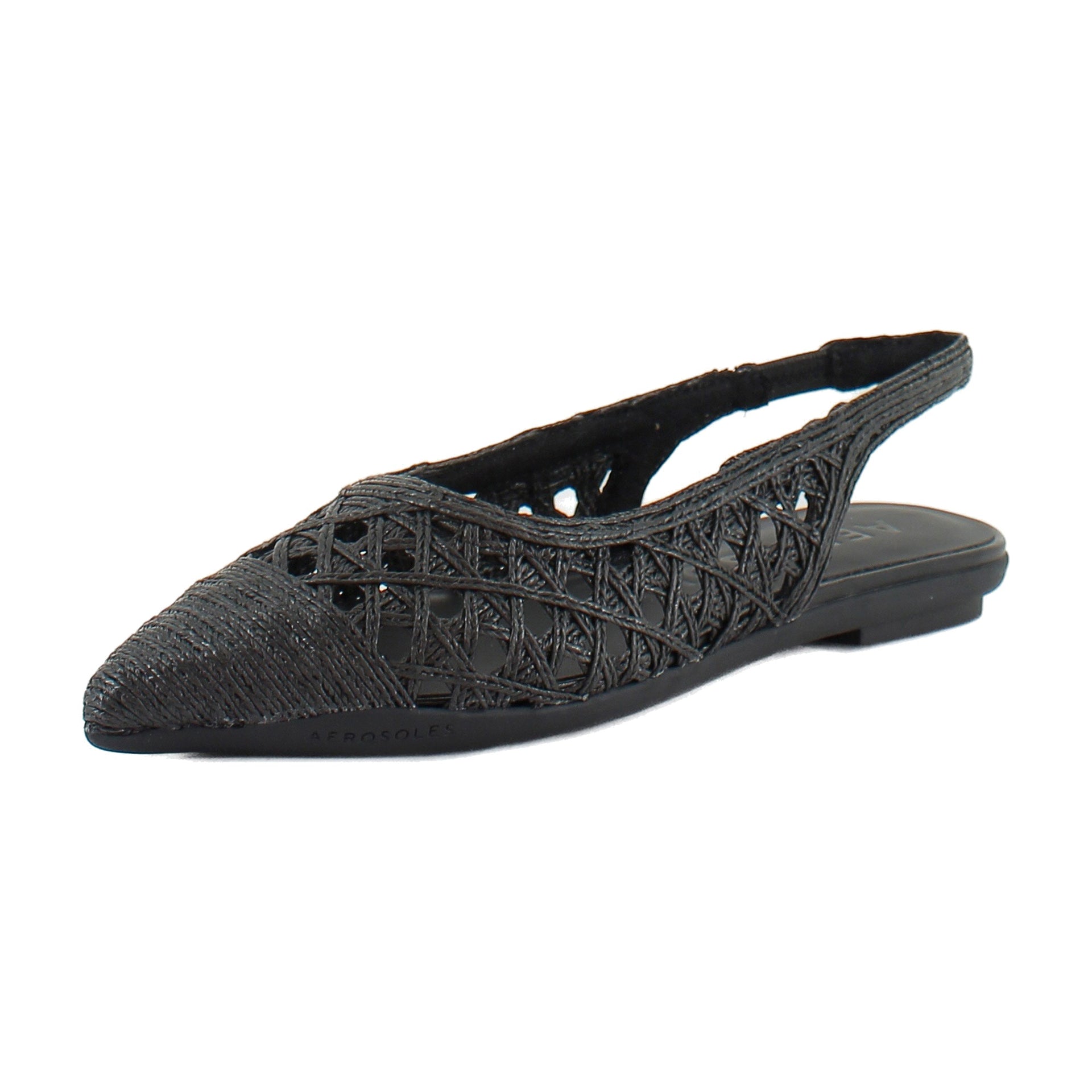 Black Embroidered Raffia