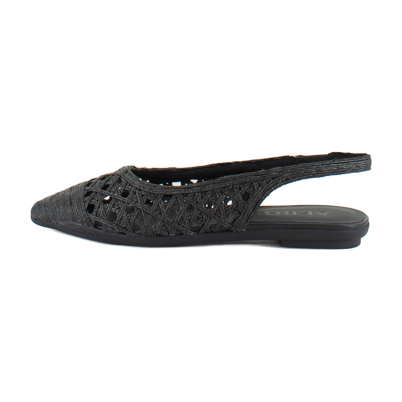 Black Embroidered Raffia