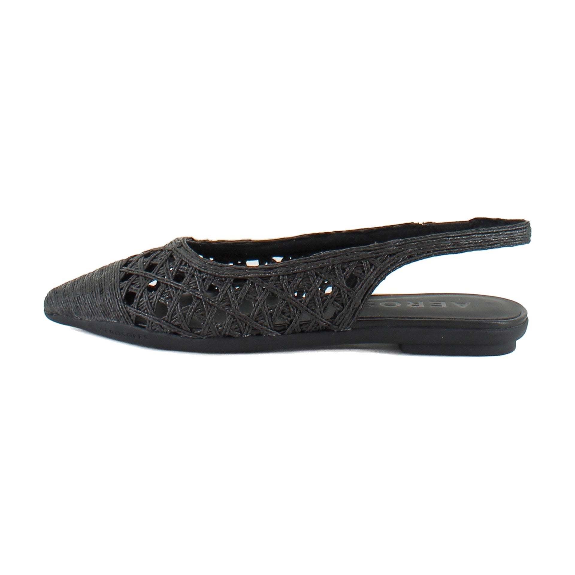 Black Embroidered Raffia