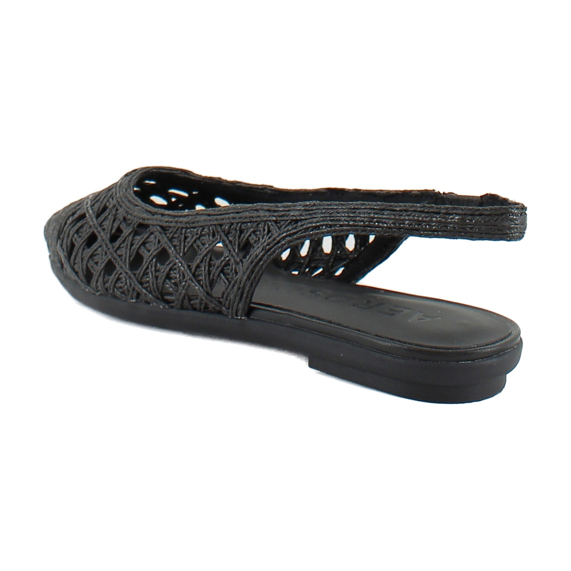 Black Embroidered Raffia