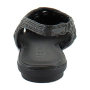 Black Embroidered Raffia