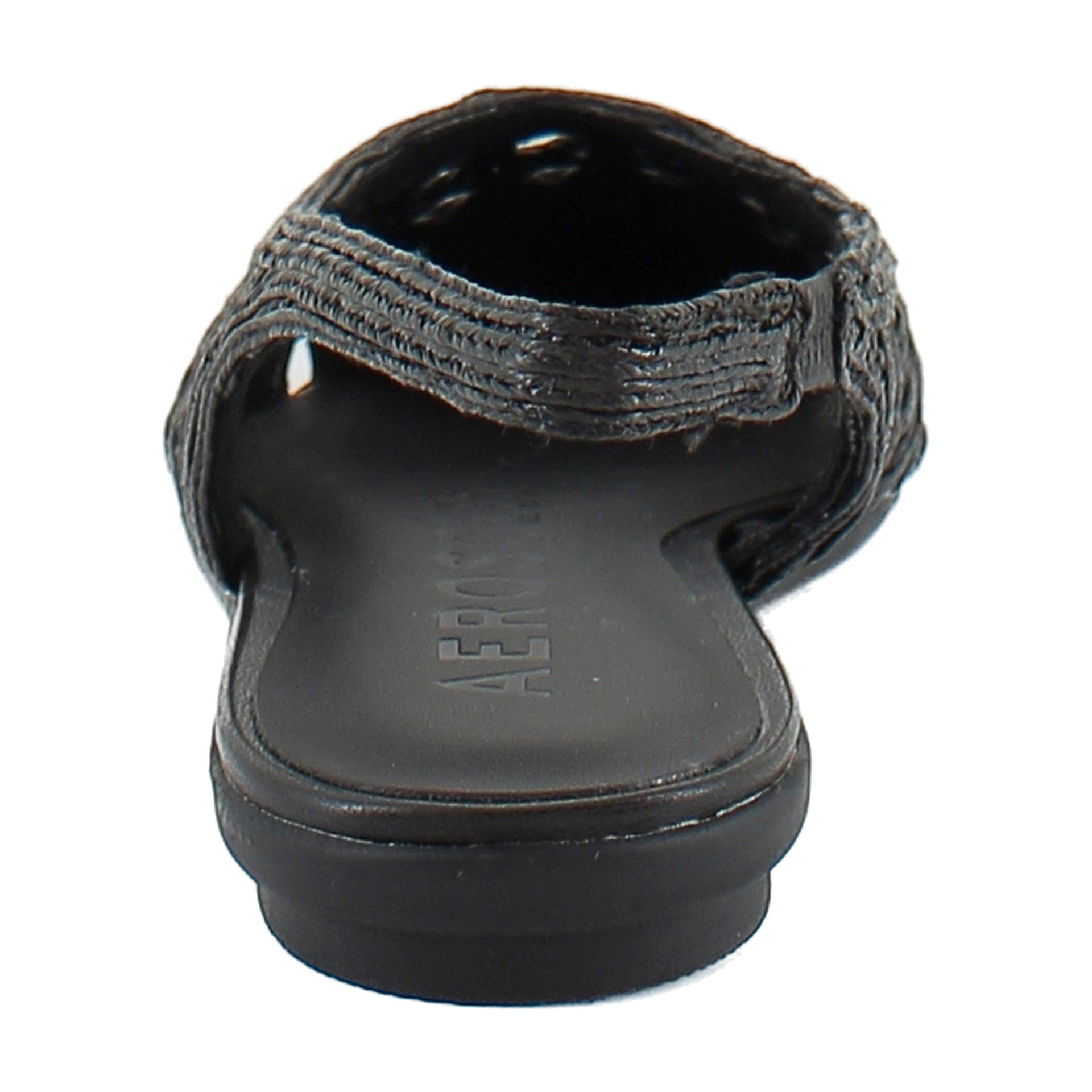 Black Embroidered Raffia