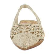 Natural Embroidered Raffia