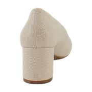 Light Stone Lizard Embossed Faux Leather