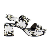 Bright White Floral Faux Leather