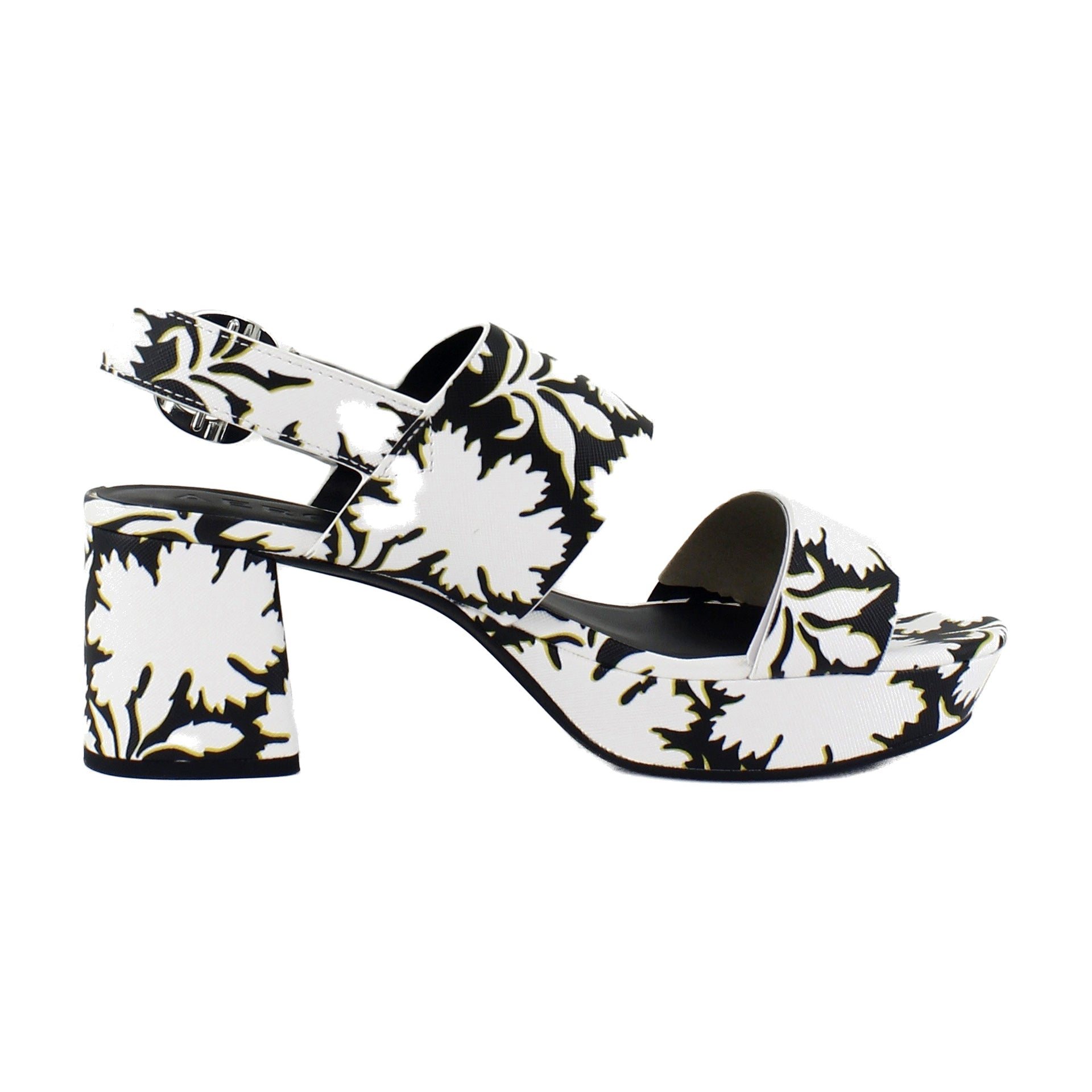Bright White Floral Faux Leather