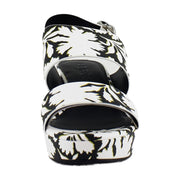 Bright White Floral Faux Leather