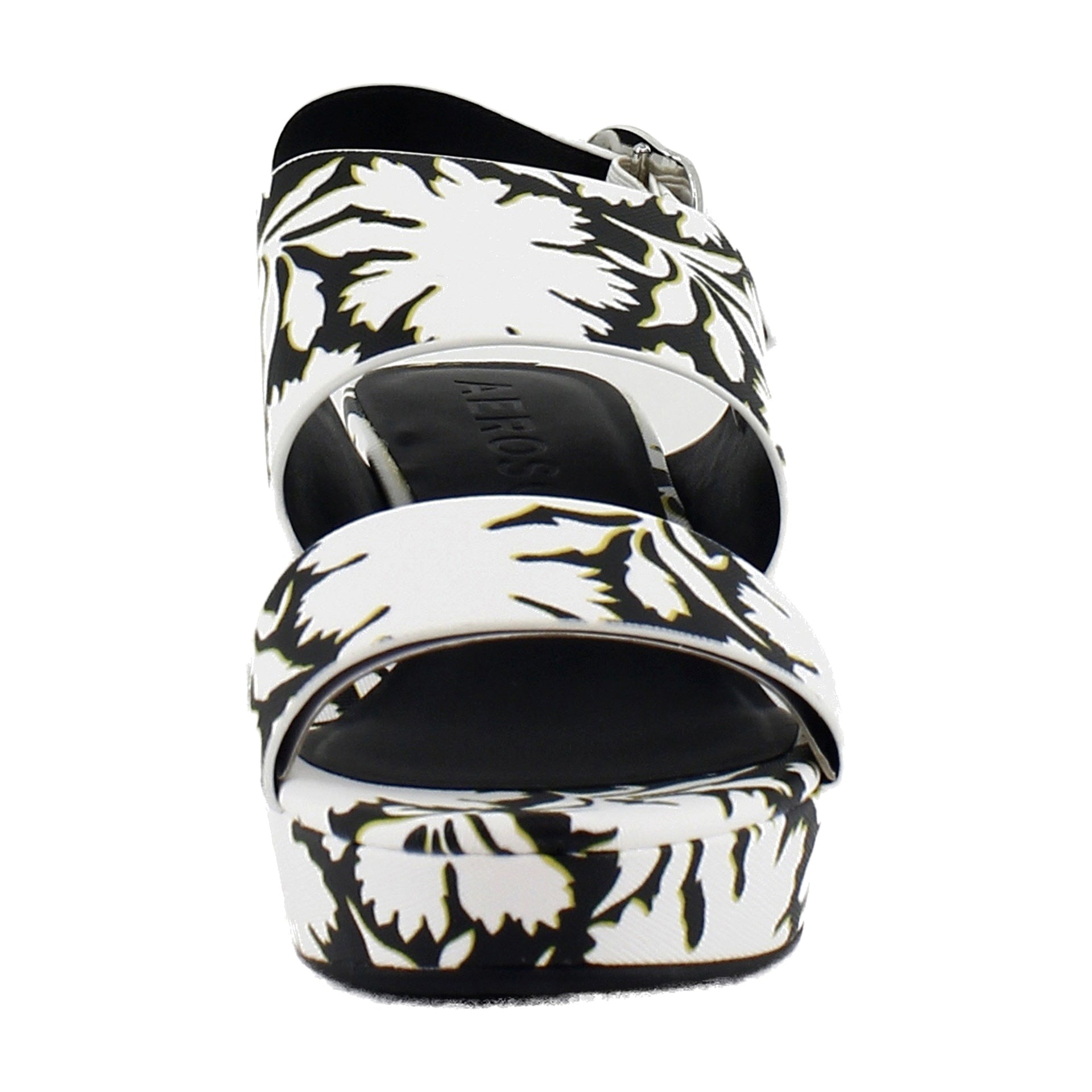 Bright White Floral Faux Leather