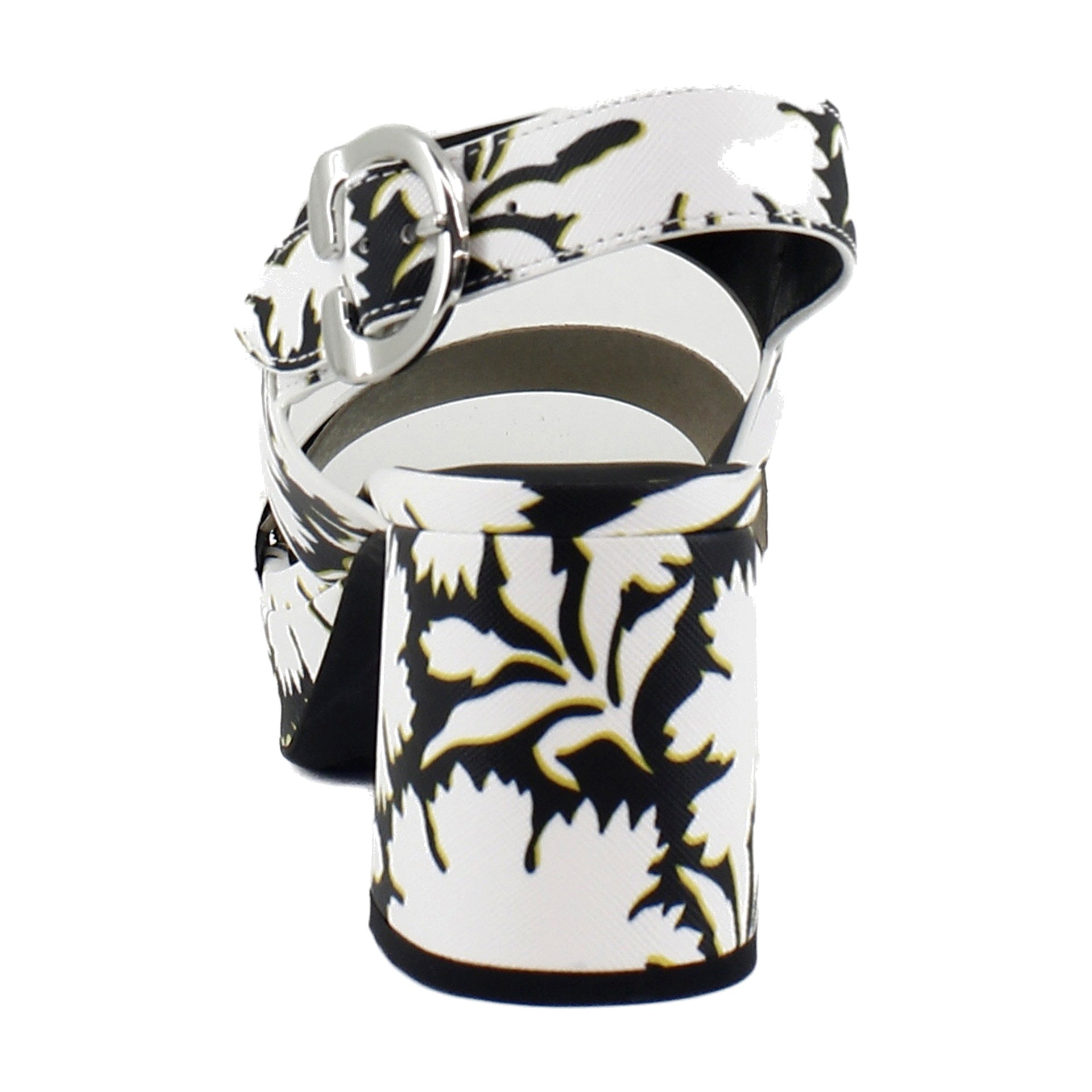 Bright White Floral Faux Leather