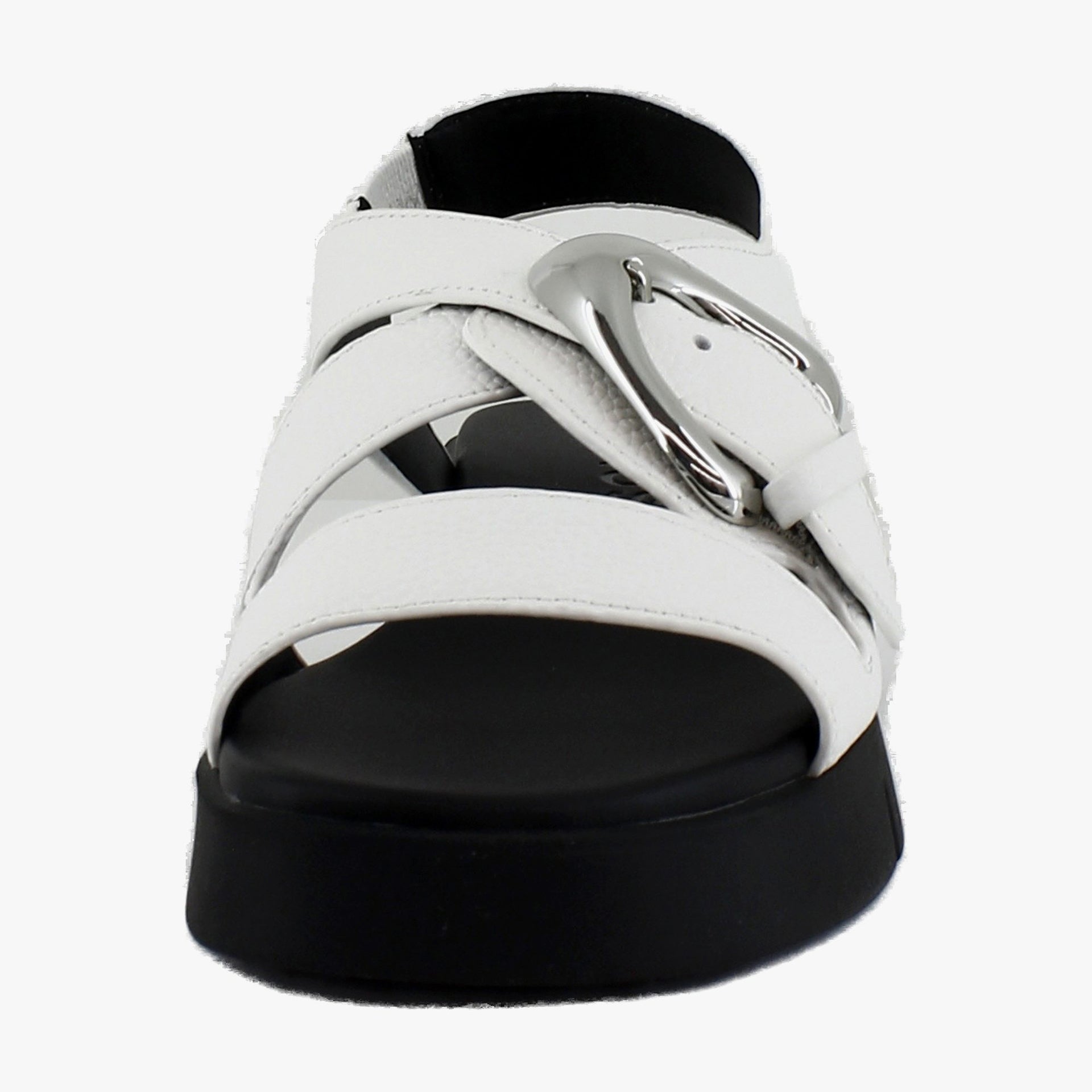 Bright White Pebbled Leather